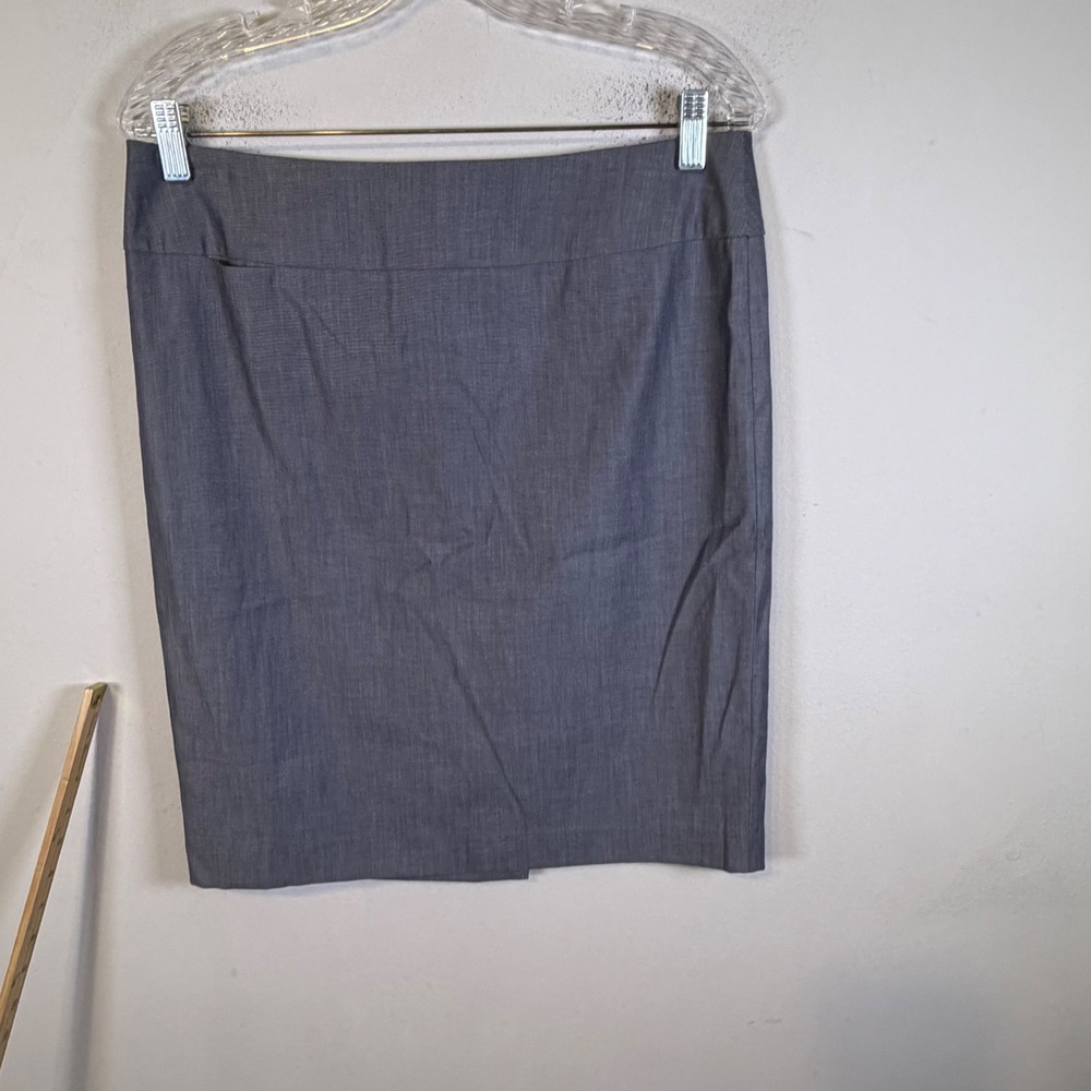 Talbots Womens Pencil Skirt Cotton Spandex Lined Gray 10P NWT